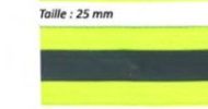 Reflective Ribbon 1" (assorted colors), by the yard, Color: Yellow 202