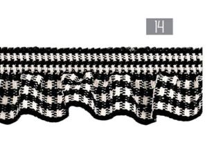 Gingham Ruffled Elastic 3/4" (assorted colors) by the yard