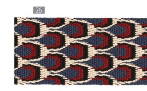 Peacock Pattern Webbing 1.5" (assorted colors) by the yard, Color: Red 26