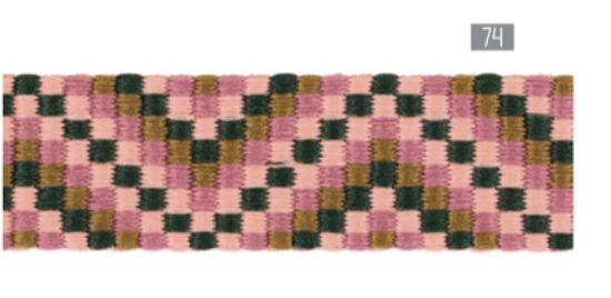 Multicolor Zigzag Design Webbing 1", by the yard