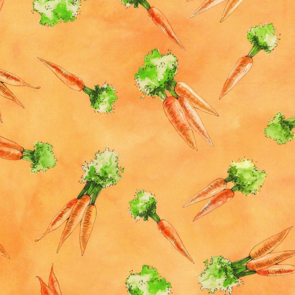 Carrot, Garden Goodness, Printed Cotton