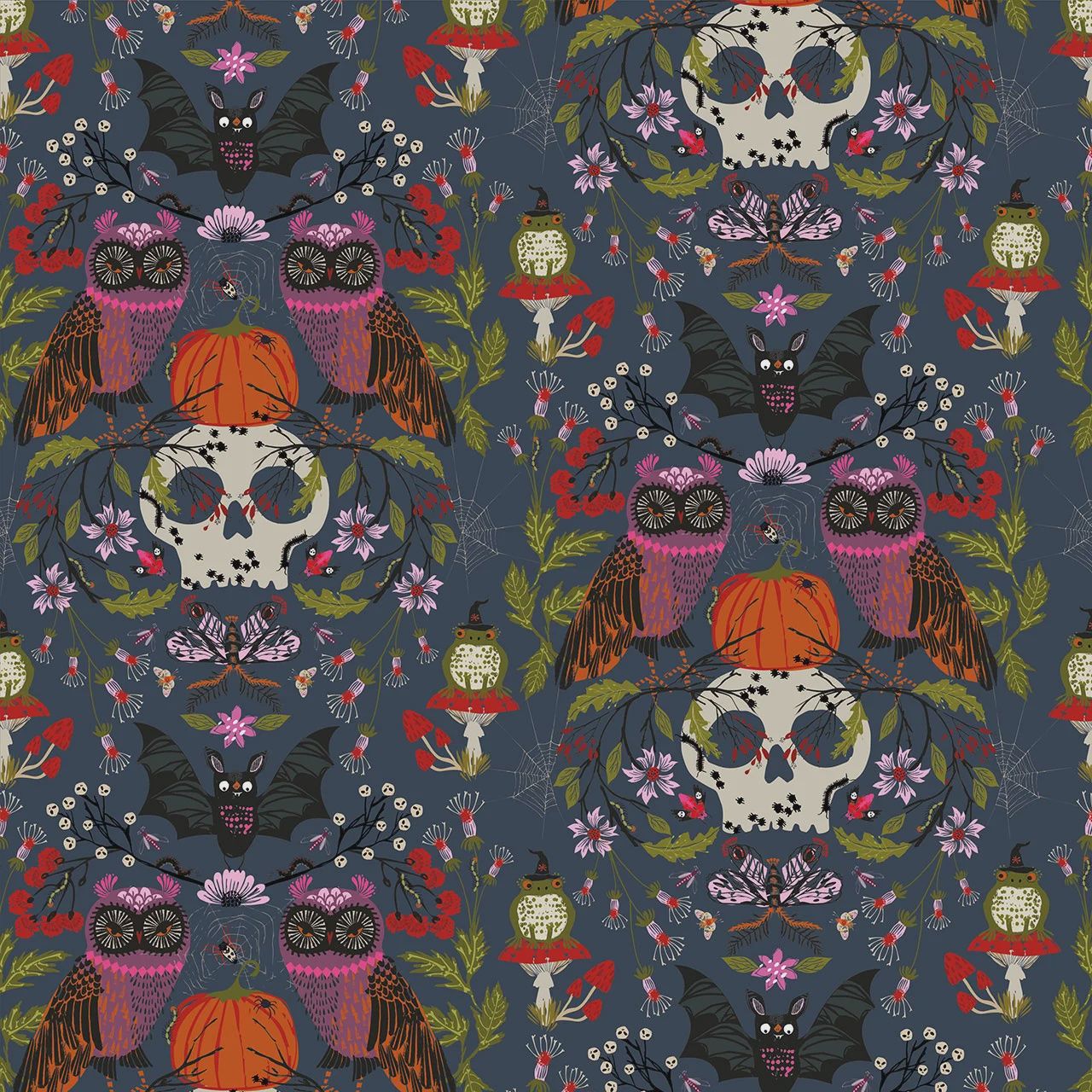 Spooky Soiree, Hocus Pocus, Printed Cotton