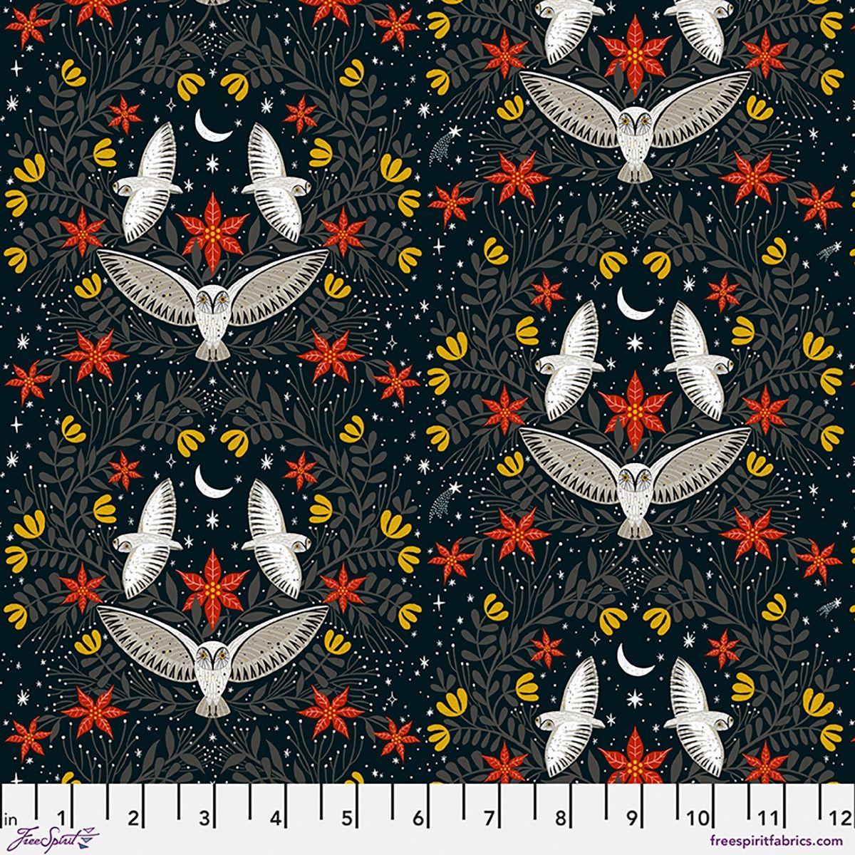 Night Dreams in Midnight, Silent Night, Printed Cotton