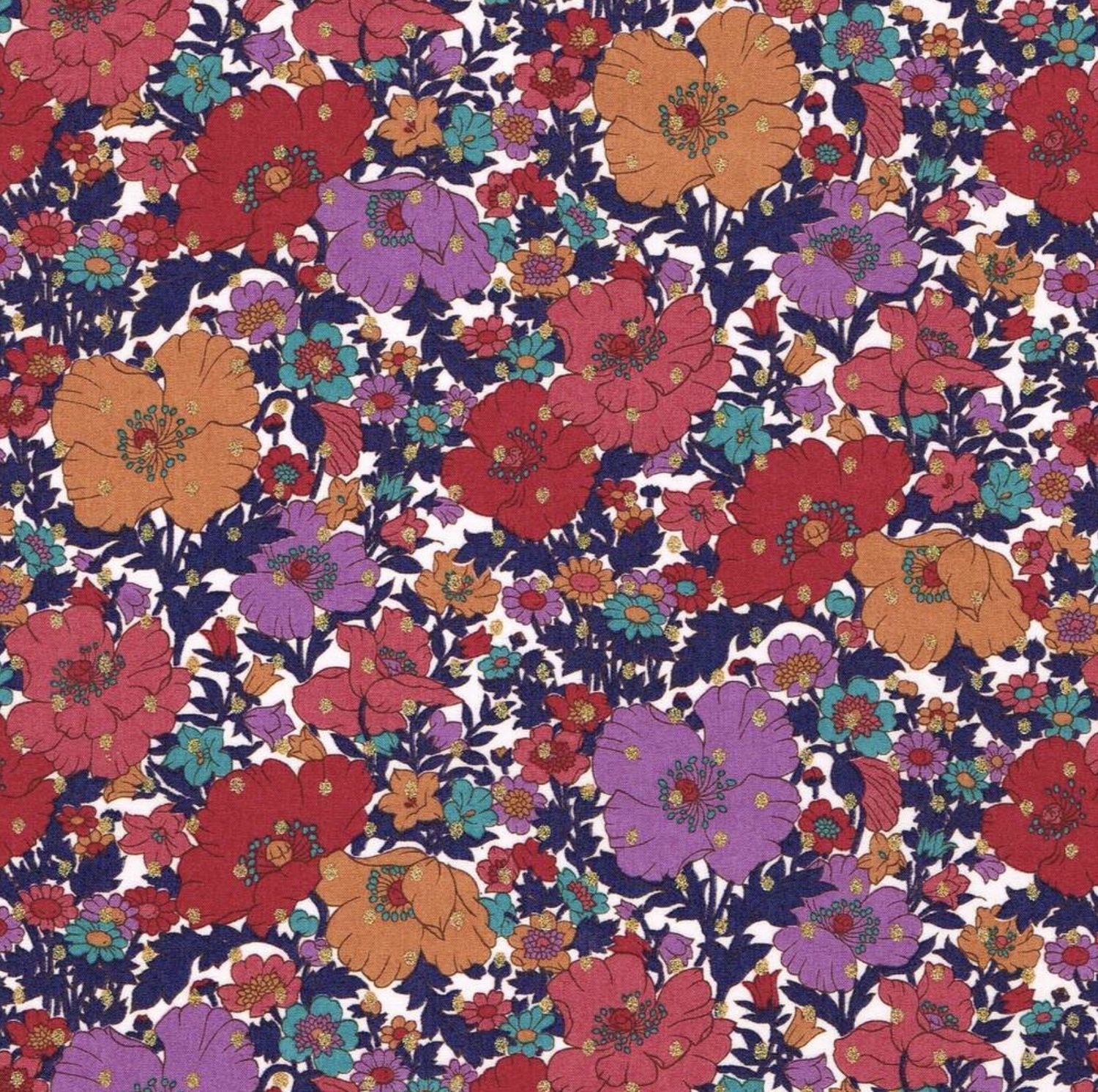 Meadow Song Spot Tana Lawn Cotton Liberty Fabrics