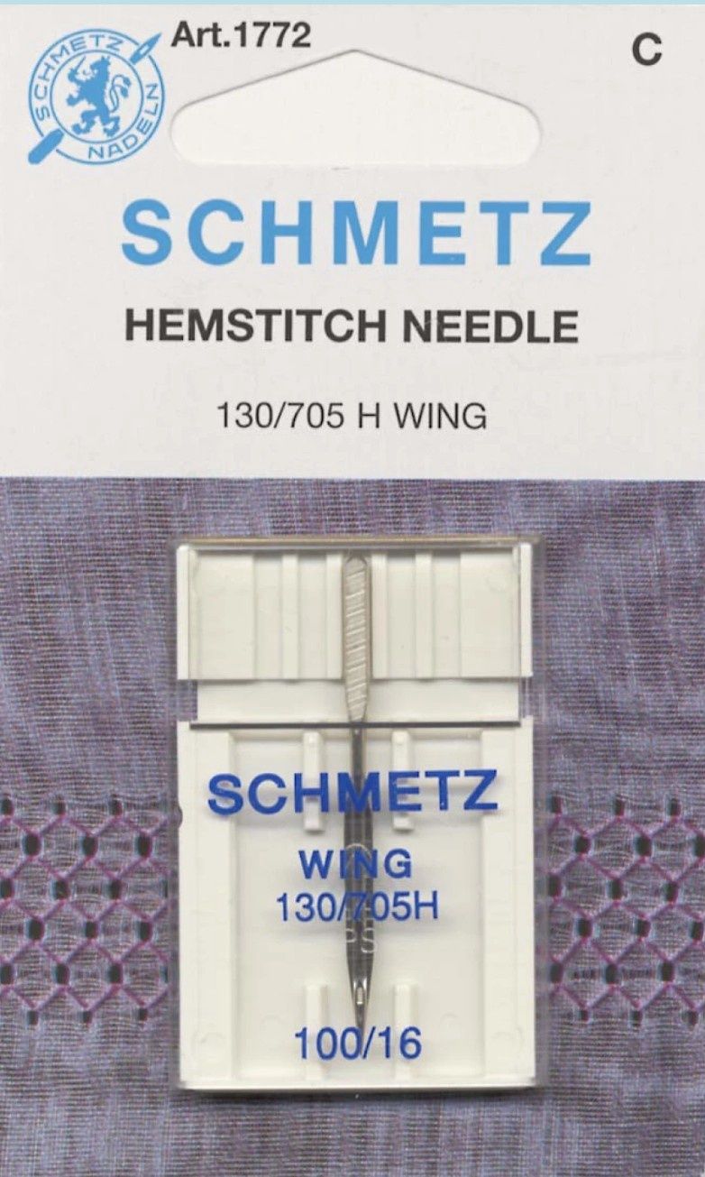 Schmetz Hemstitch, Wing Machine Needle Size 100 1 ct