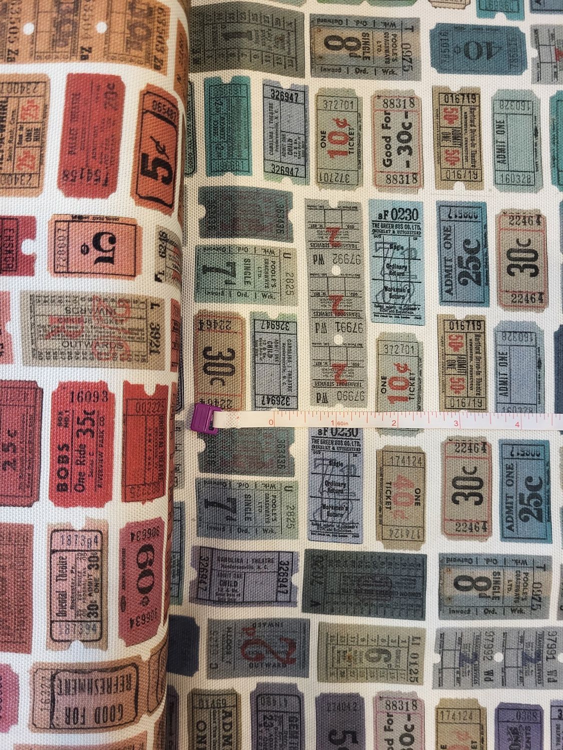 Multi Tickets Canvas - Free Spirit Fabrics