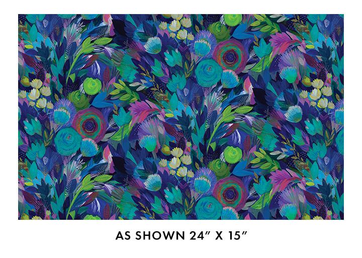 Rise Floral, Blue Multi, Rise Up, Printed Cotton
