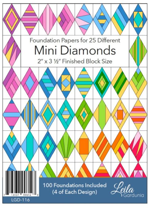 Mini Scrappy Diamonds, Foundation Paper Piecing Pad