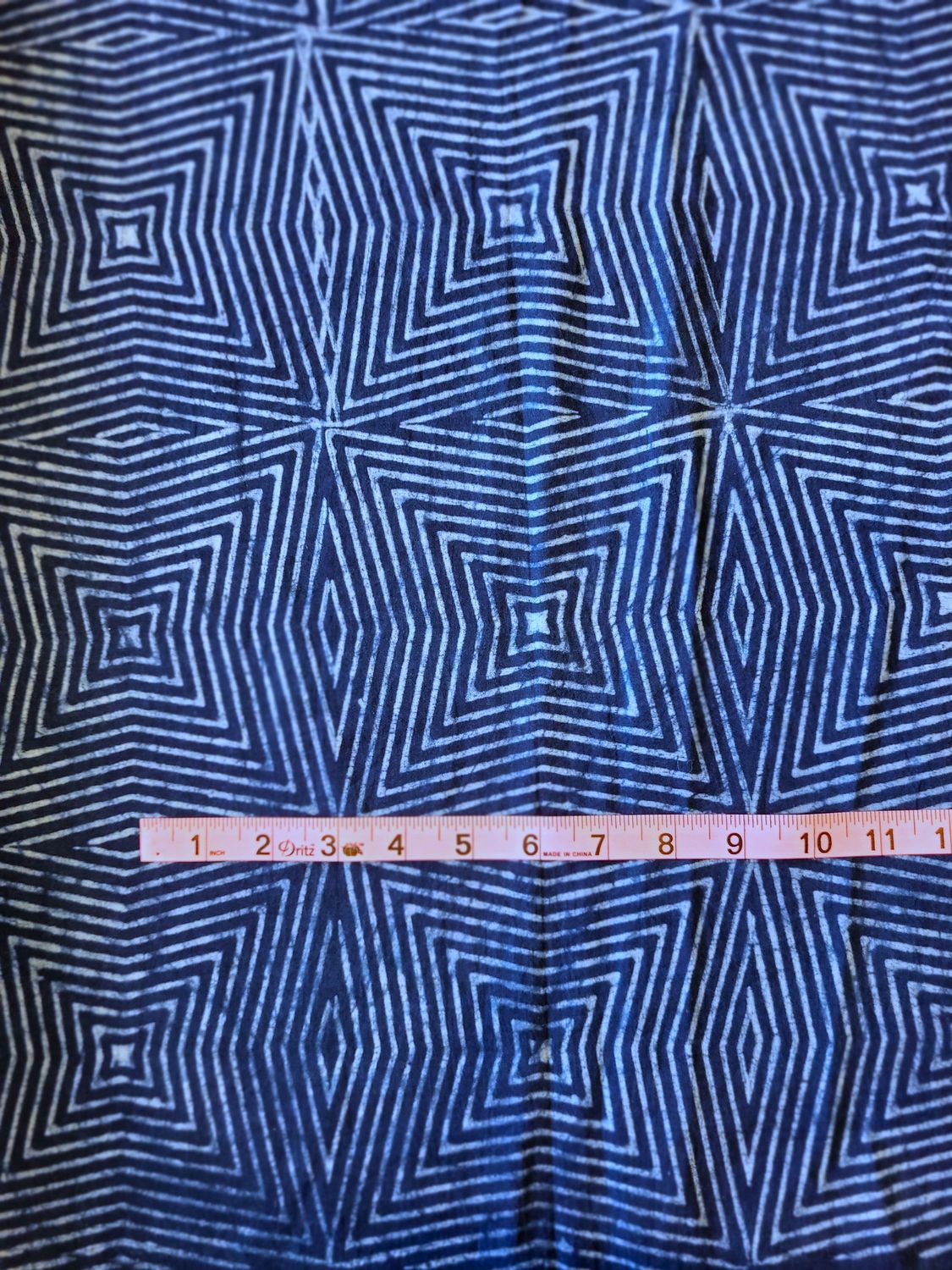 Mud Resist Dye Cotton - Indigo River Flow