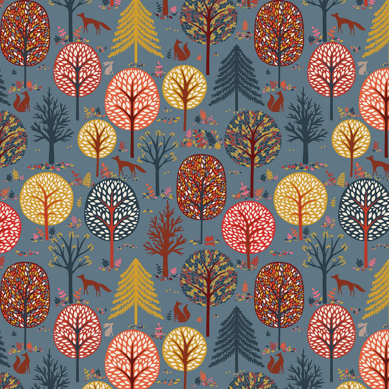 New Forest Slate, Printed Cotton
