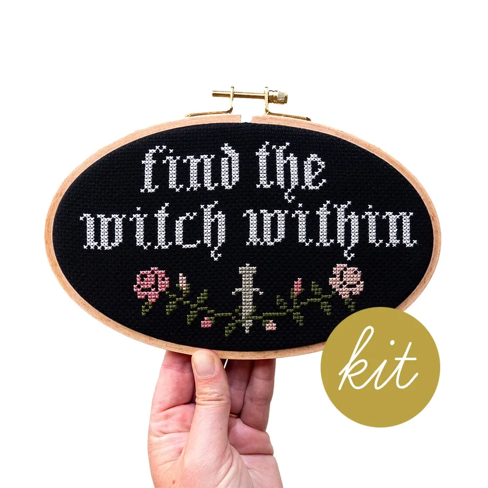 Find the Witch Within, Cross Stitch Kit