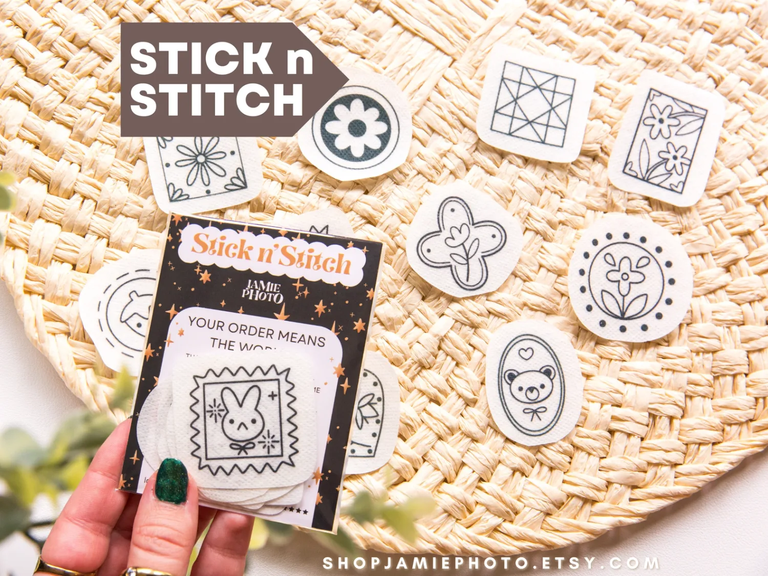 Vintage Stamps, Embroidery Stick and Stitch Pack