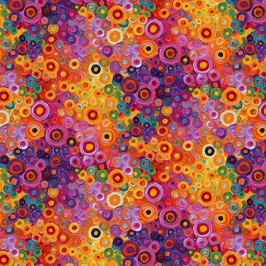 Artisan Geo Dot, Purrfect Patchwork, Printed Cotton