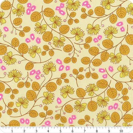 Caper Floral in Parchment, LoFi Linens