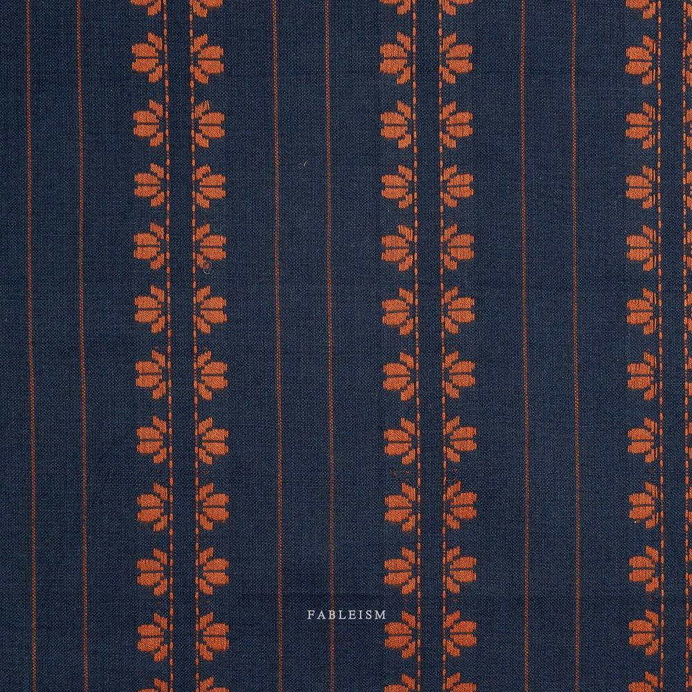 Deco Stripe in Navy and Spice, Fine &amp; Dandy, Fableism