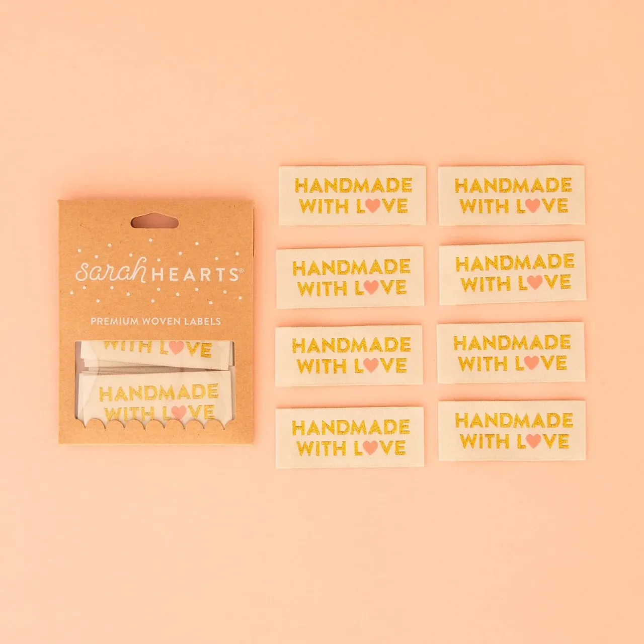 Handmade With Love, Garment Labels, Sarah Hearts