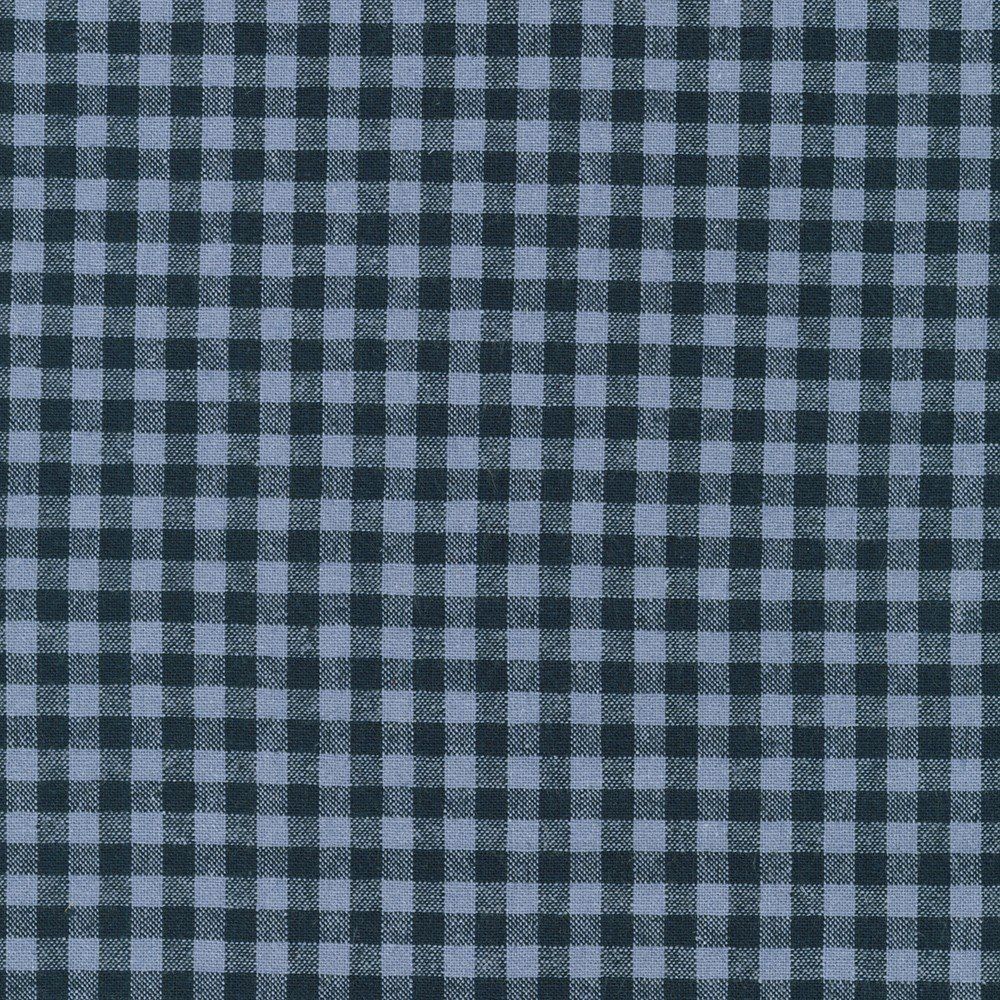 REMNANT 1.25yds Essex Classic Wovens Collection- Denim Gingham