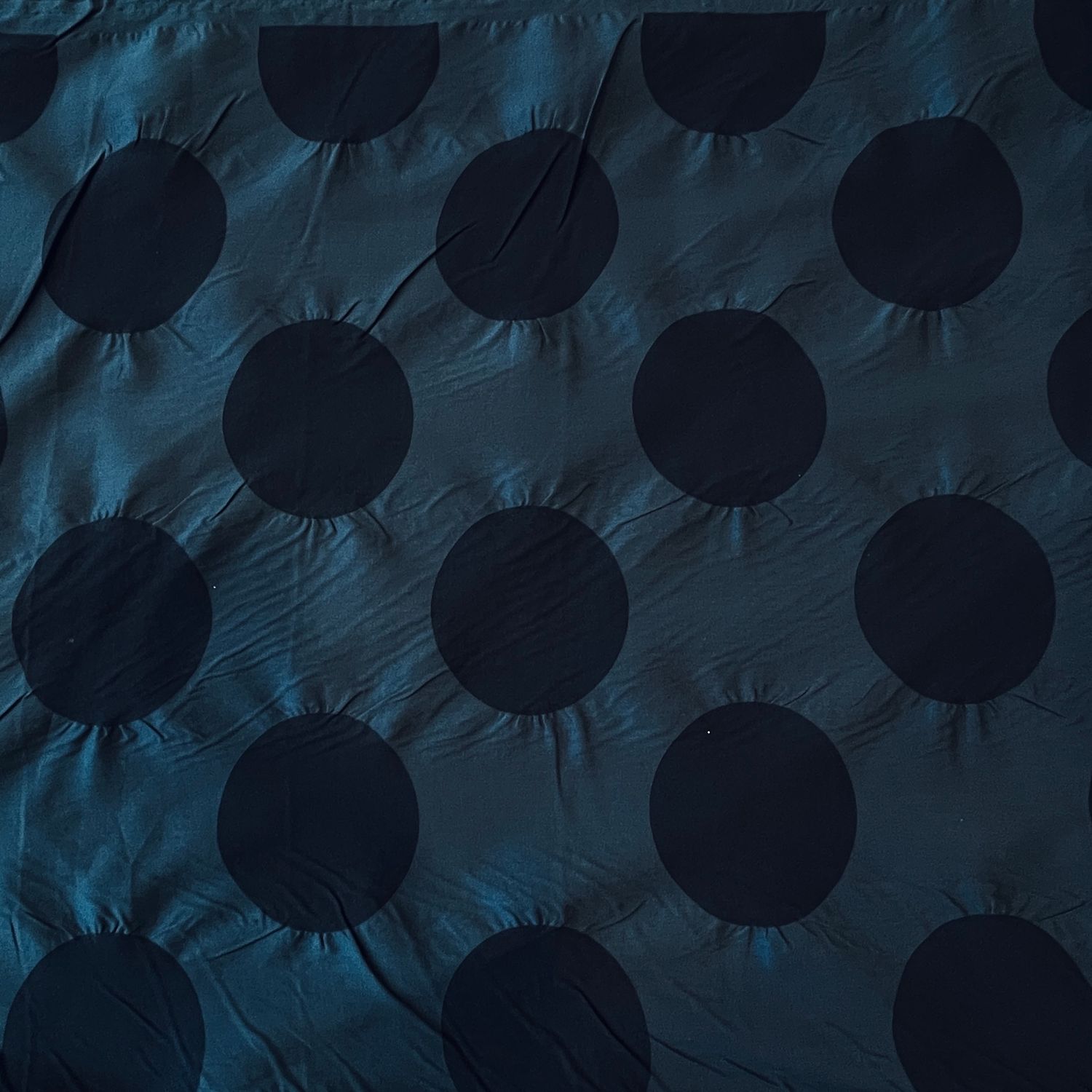 Circles Salt Shrunk Cotton Lawn, Navy and Indigo, Japanese Import