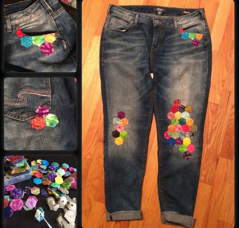 Visible Mending with EPP Hexies with Tracy in Kalamazoo