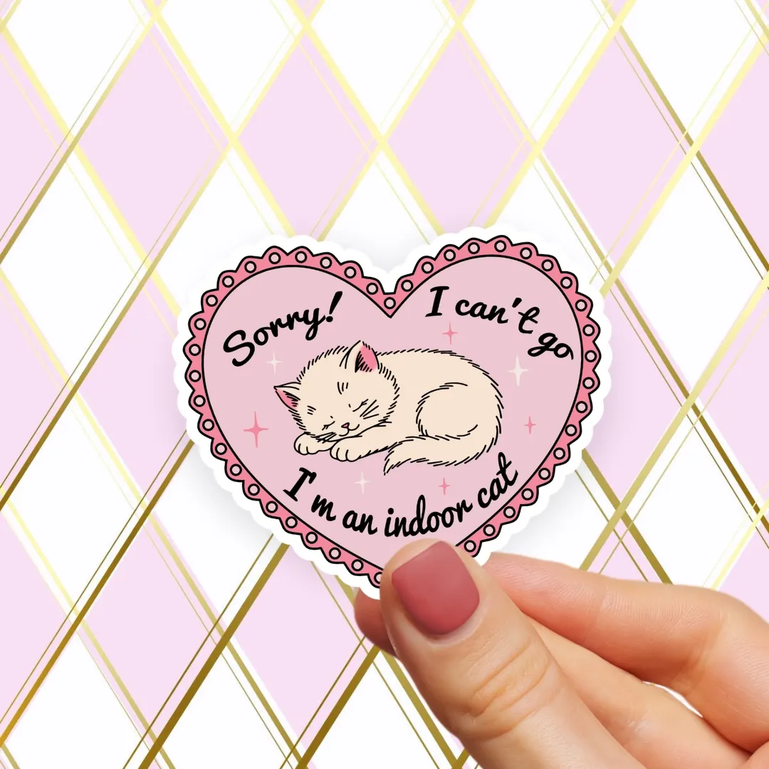 Indoor Cat, Vinyl Sticker