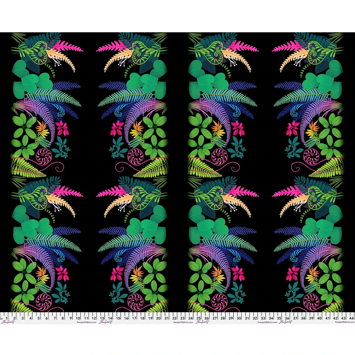 Fern Curl Border Print, Love Under the Stars Printed Cotton