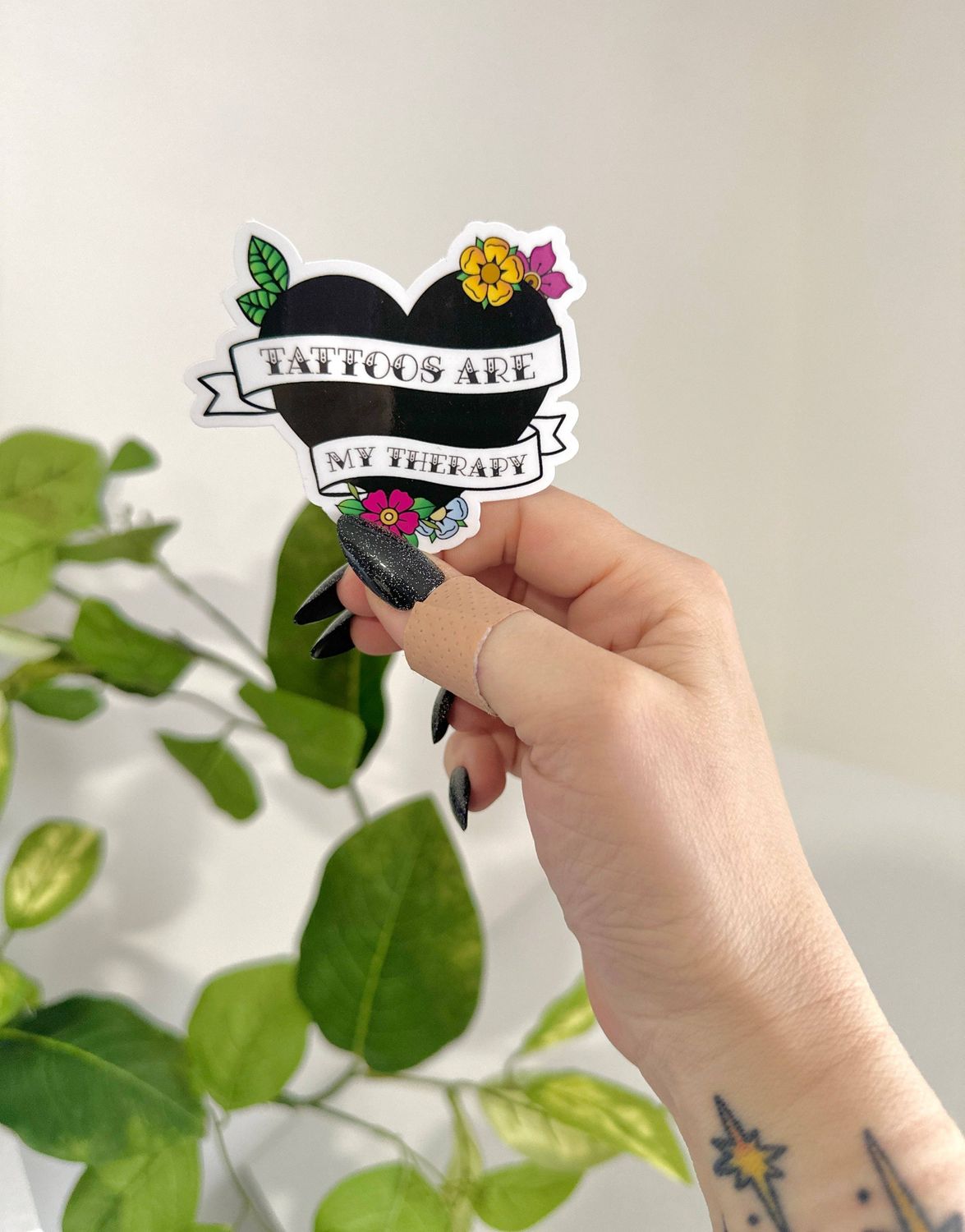 Tattoos Are My Therapy Sticker, Mental Health Sticker,NO AI