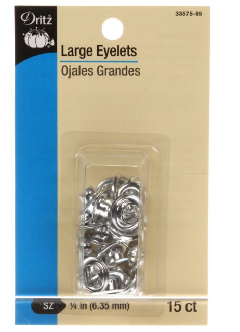 Eyelet Large Refill 1/4in 15ct Nickel