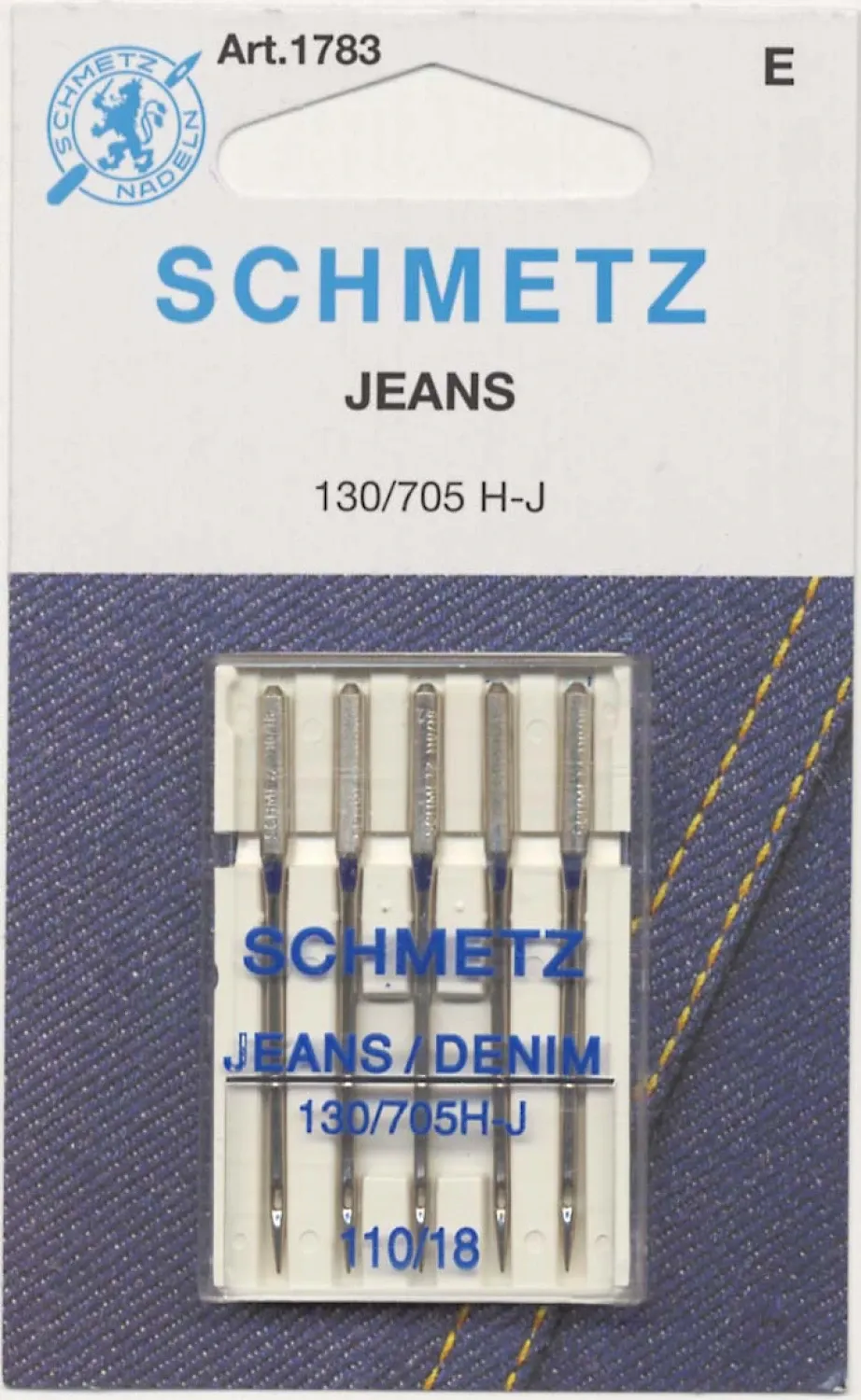 Schmetz Denim/Jeans Machine Needle Size 18/110