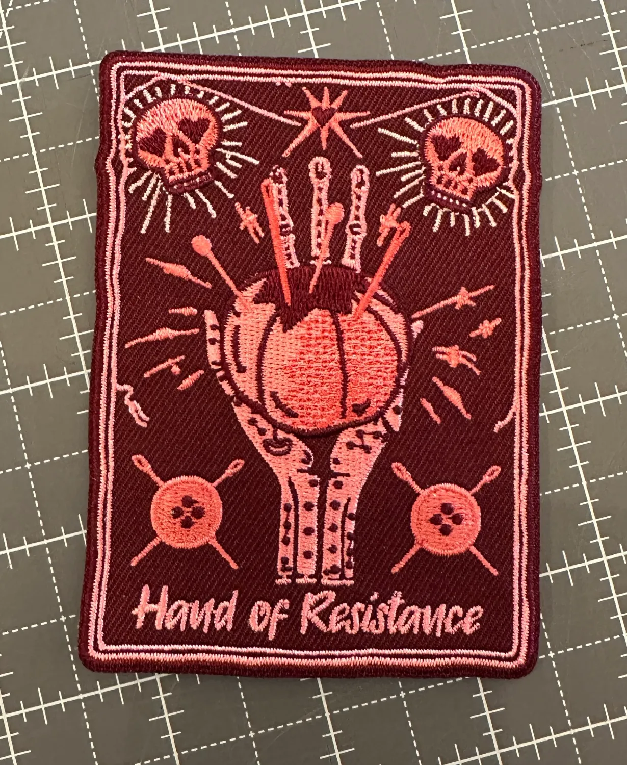 Hand Of Resistance 4" Patch, BadAss Quilter