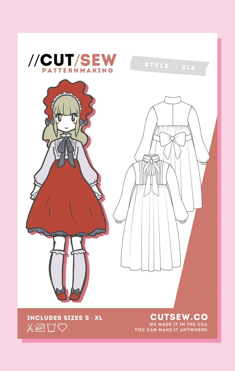 Victorian One Piece Pattern, Cut / Sew Patternmaking