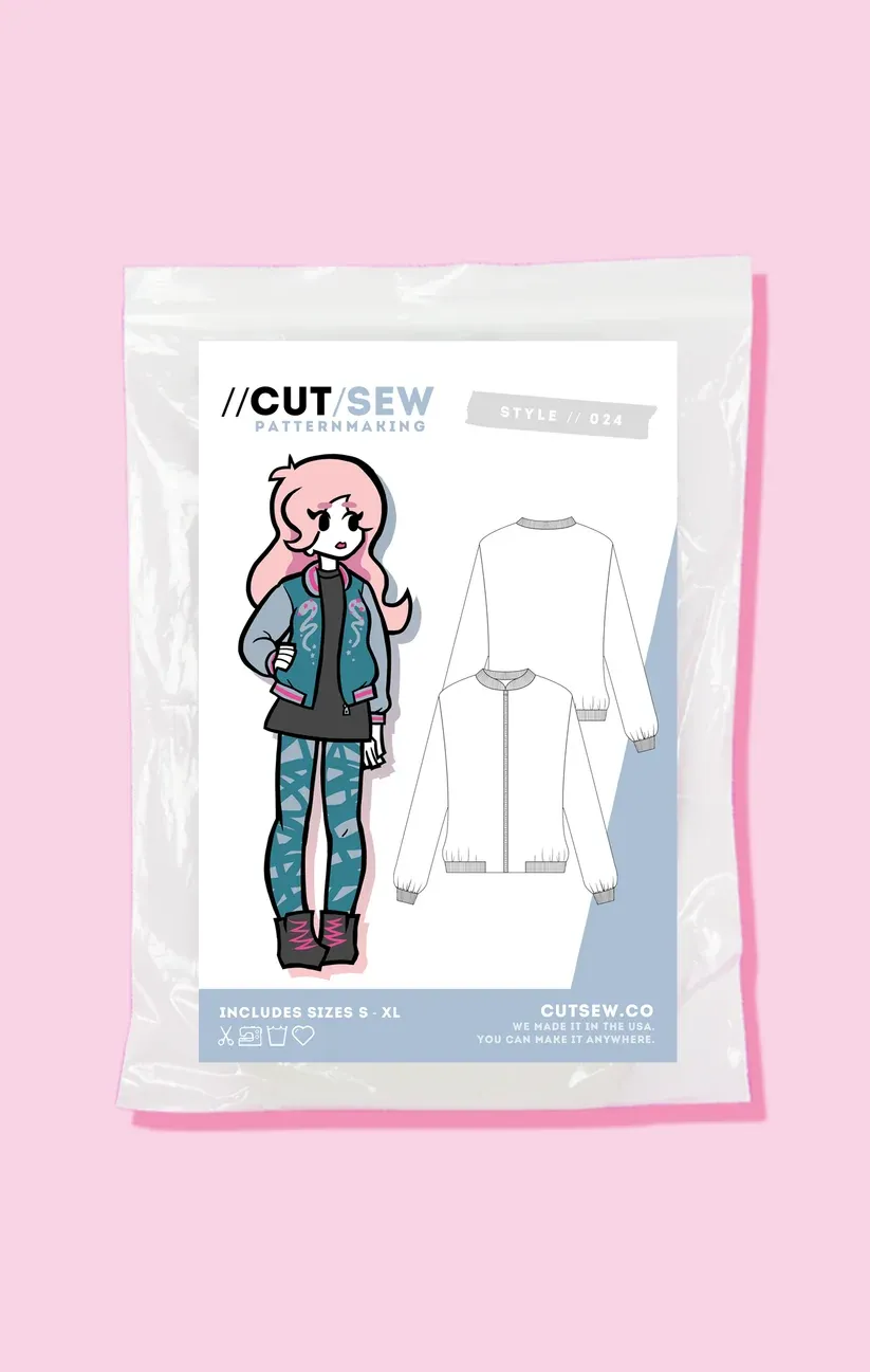 Bomber Jacket Pattern, Cut / Sew Patternmaking
