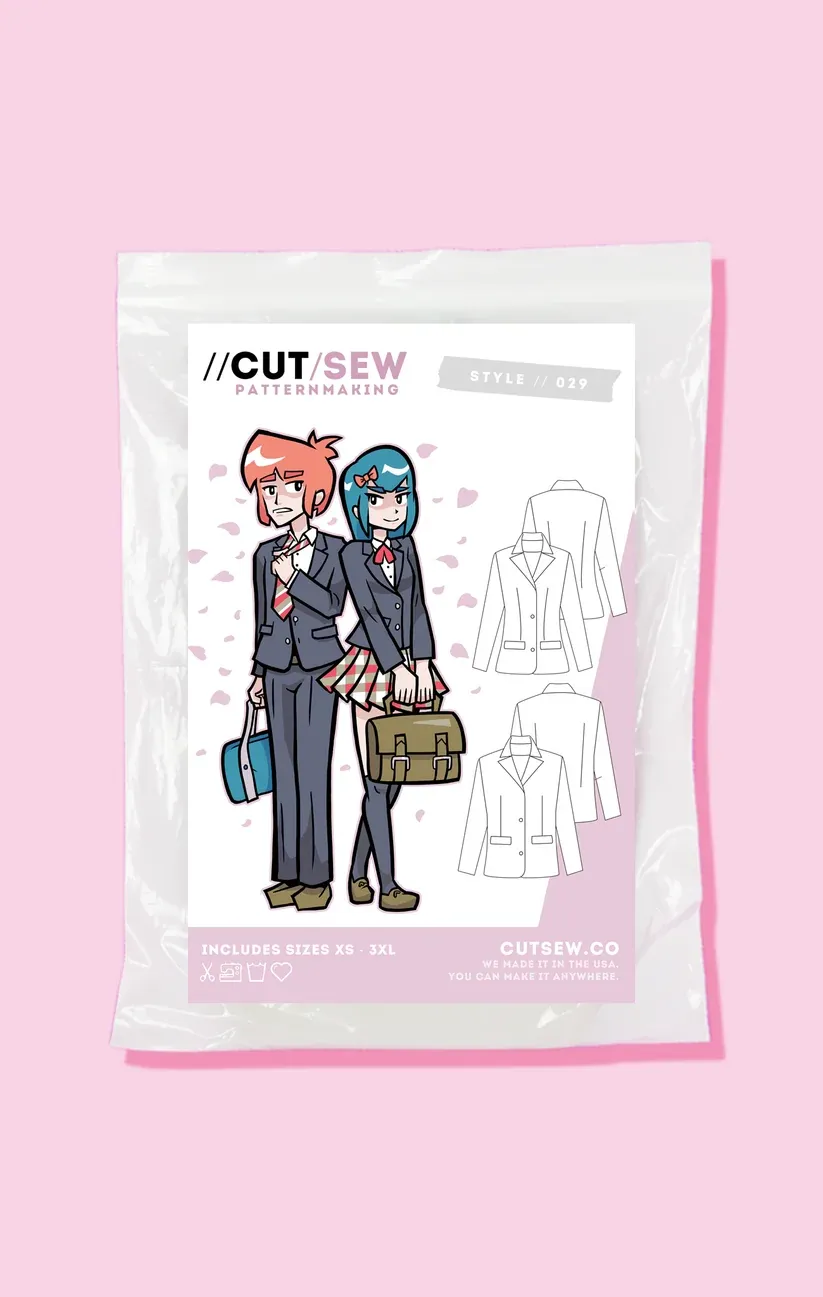 School Blazers Pattern, Cut / Sew Patternmaking