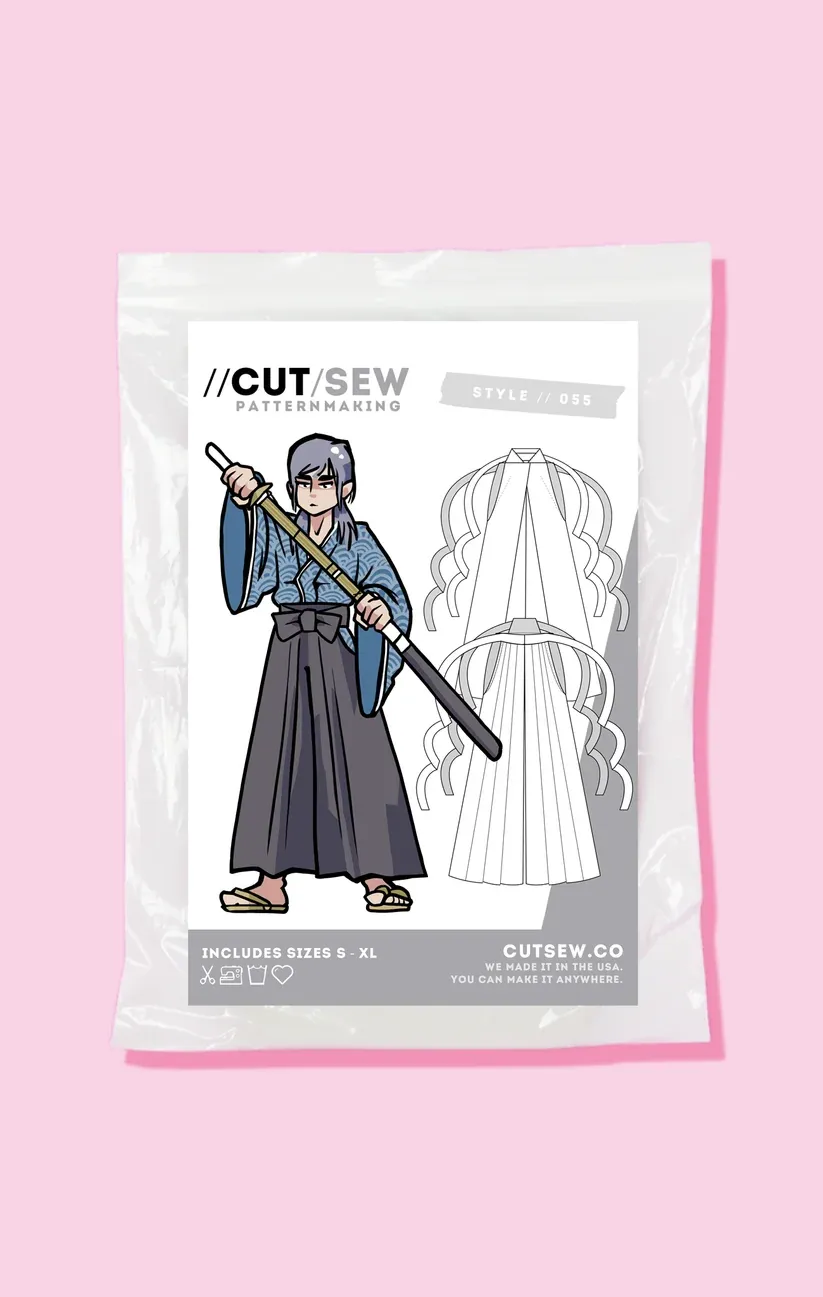 Hakama Cosplay Pattern, Cut / Sew Patternmaking