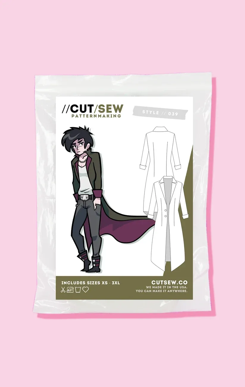 Longline Duster Trench Coat Pattern