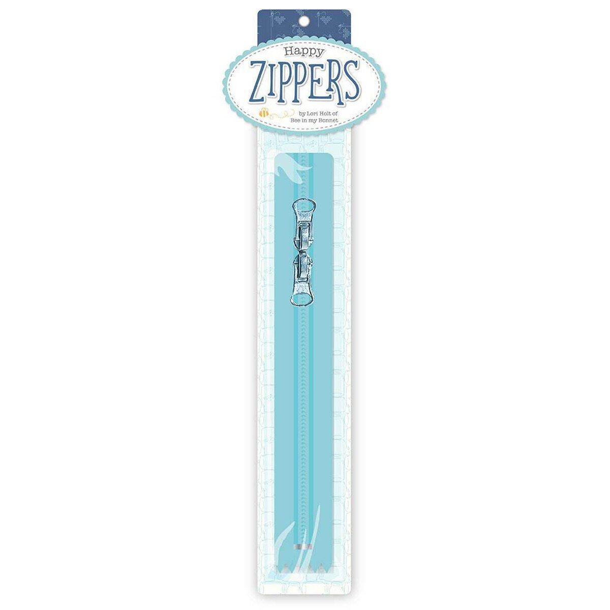 Lori Holt Happy Zippers, 16" Aqua