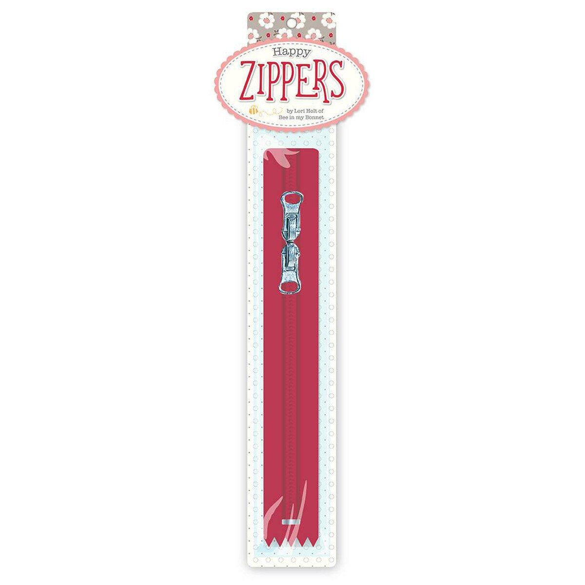 Lori Holt Happy Zippers, 16" Red