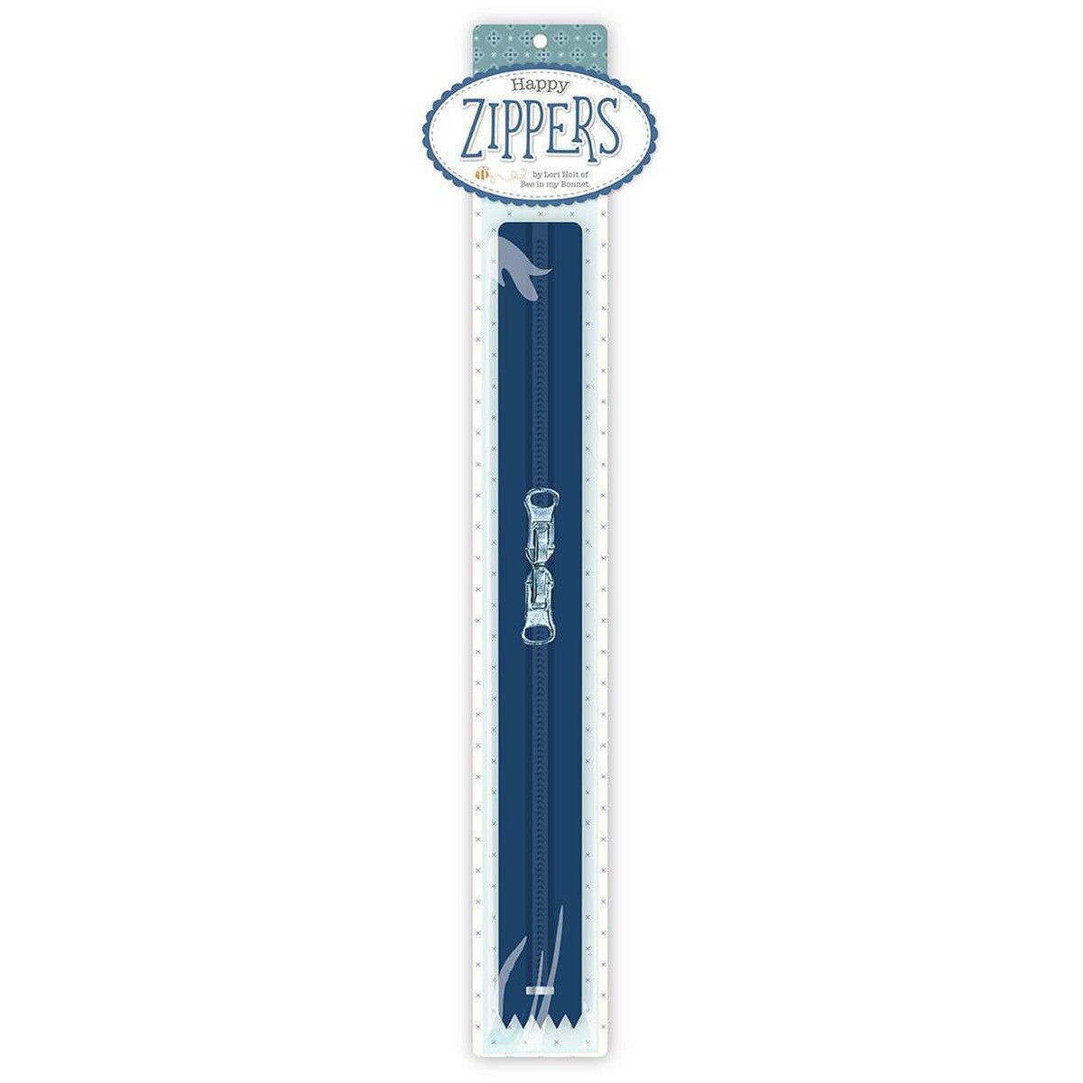 Lori Holt Happy Zippers, 22" Navy