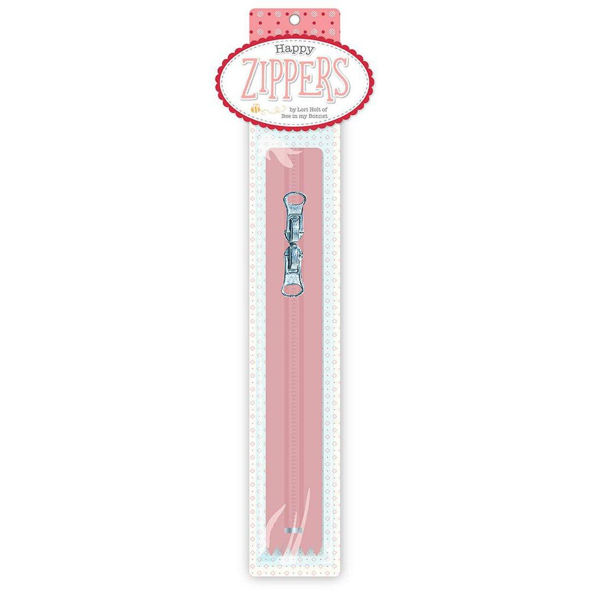 Lori Holt Happy Zippers, 16" Coral