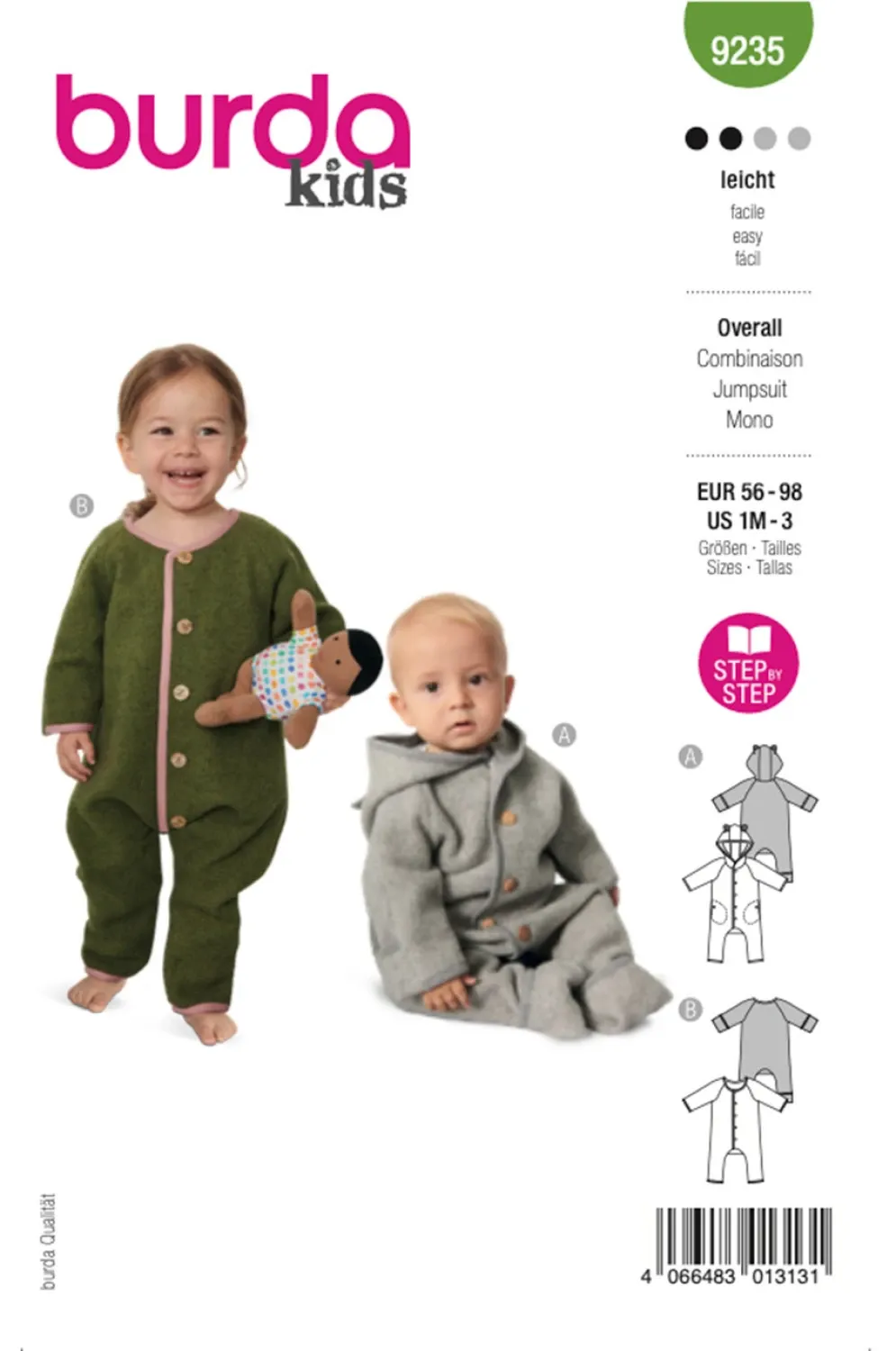 Burda Style Baby's Romper Jumpsuit #9235 Easy