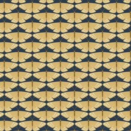 Flutter in Cloudless Sulfur, Fox &amp; Flutter Printed Cotton