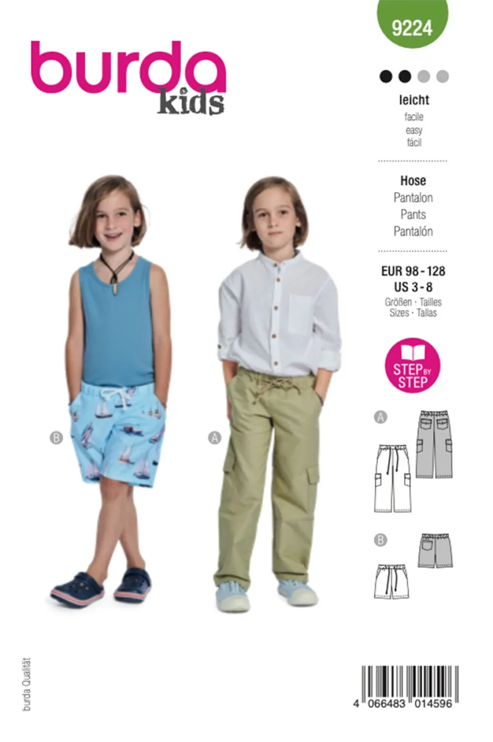 Burda Style Kid's Pants #9224 Easy