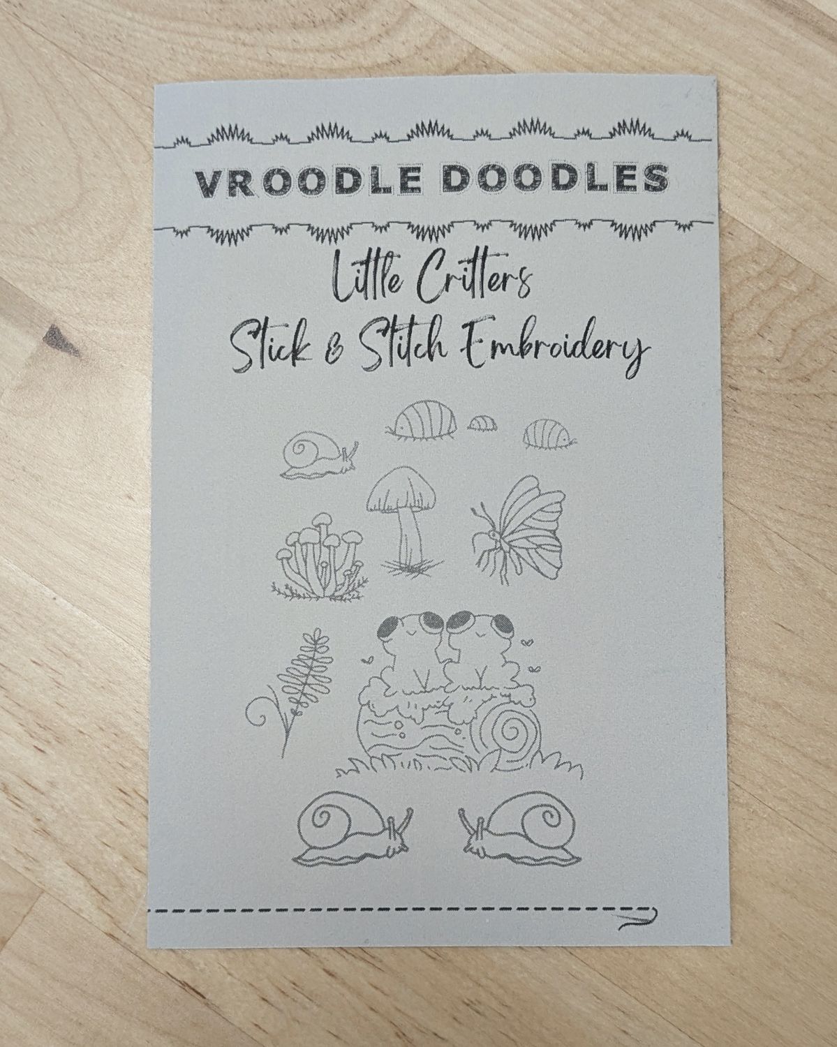 Little Critters Stitch and Stitch Embroidery Pack by Vroodle Doodles
