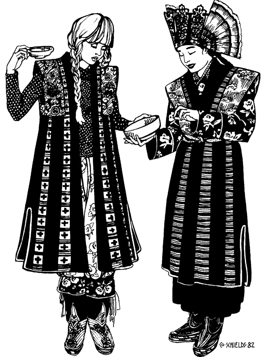 Tibetan Panel Coat Pattern, Folkwear # 118