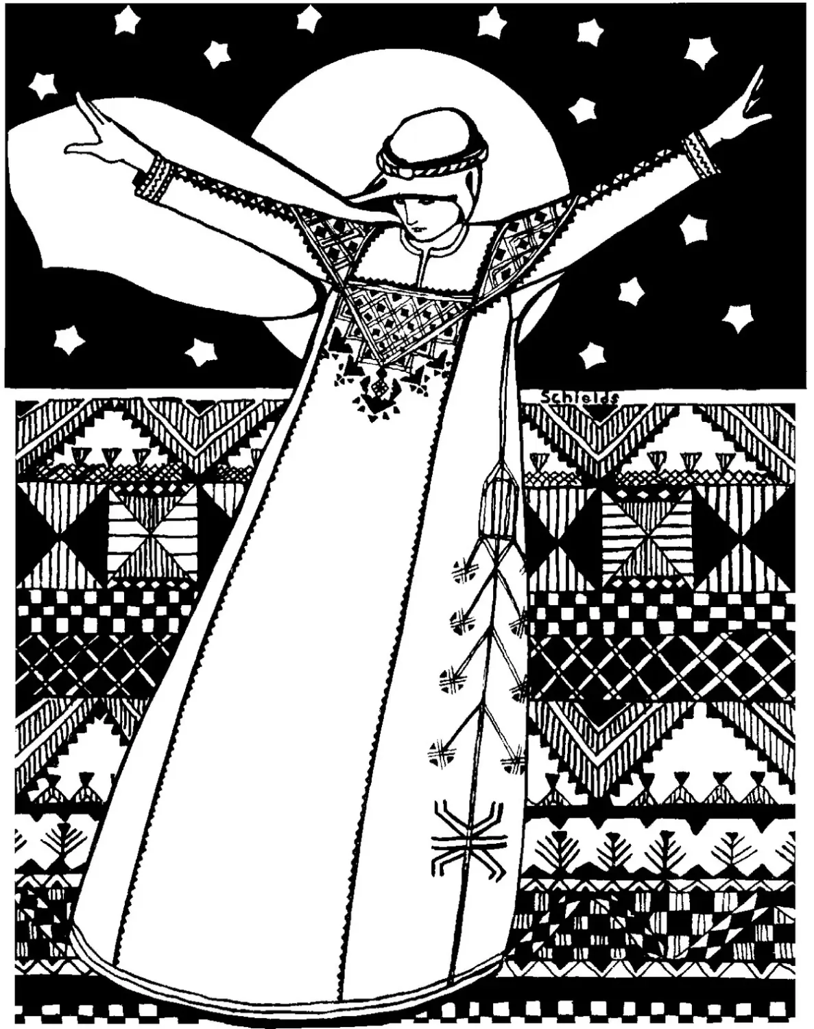 Syrian Dress Pattern, Folkwear # 105
