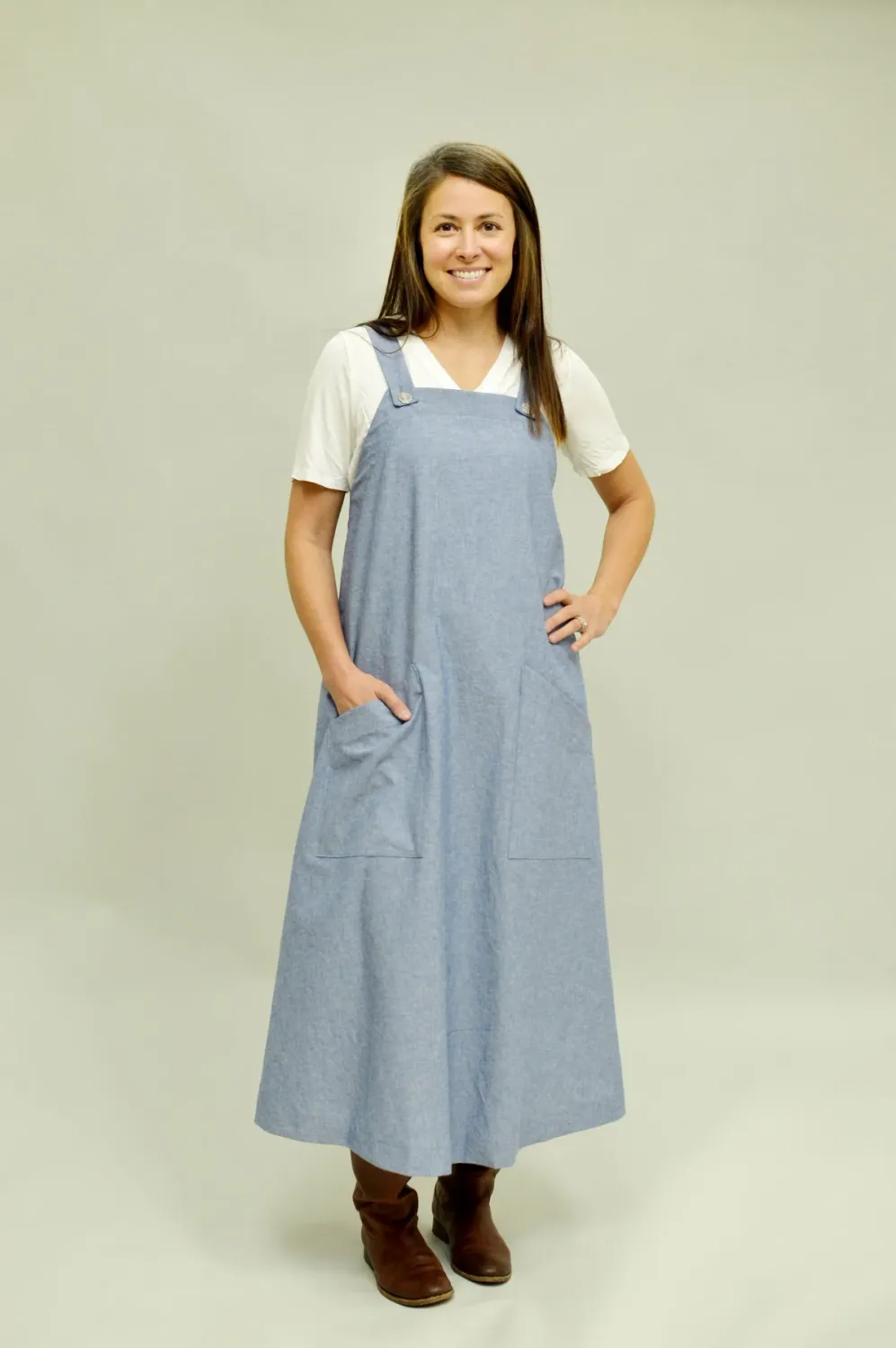 Basics Pinafore Dress Pattern, Folkwear