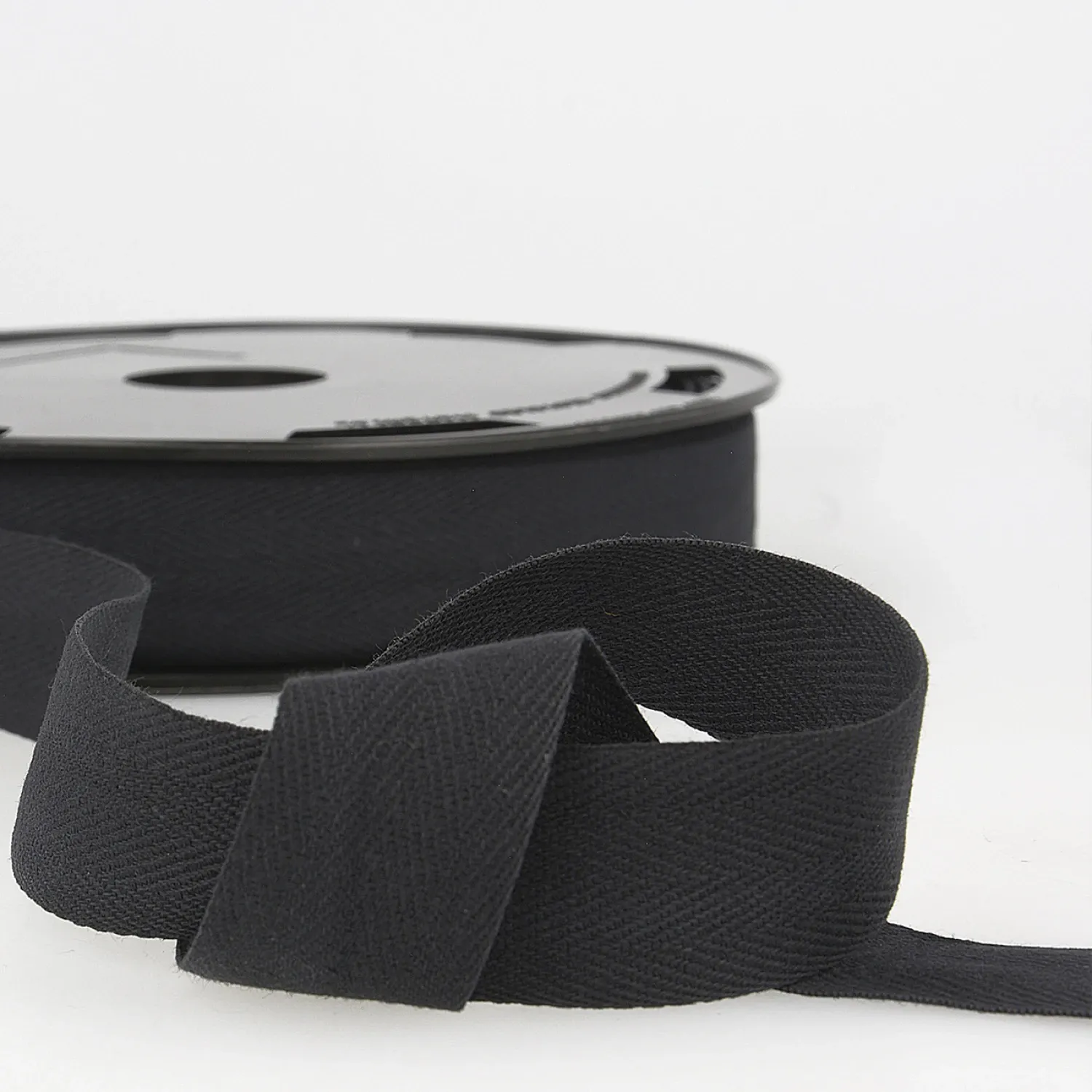 Cotton Twill Tape 1" (assorted colors), Color: Black