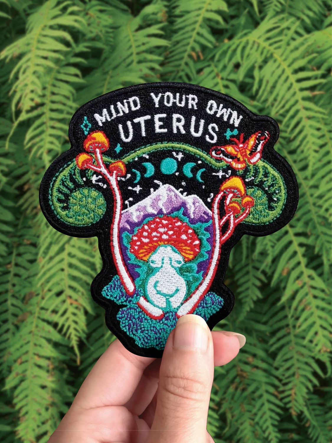 Mind Your Uterus,  Embroidered Patch