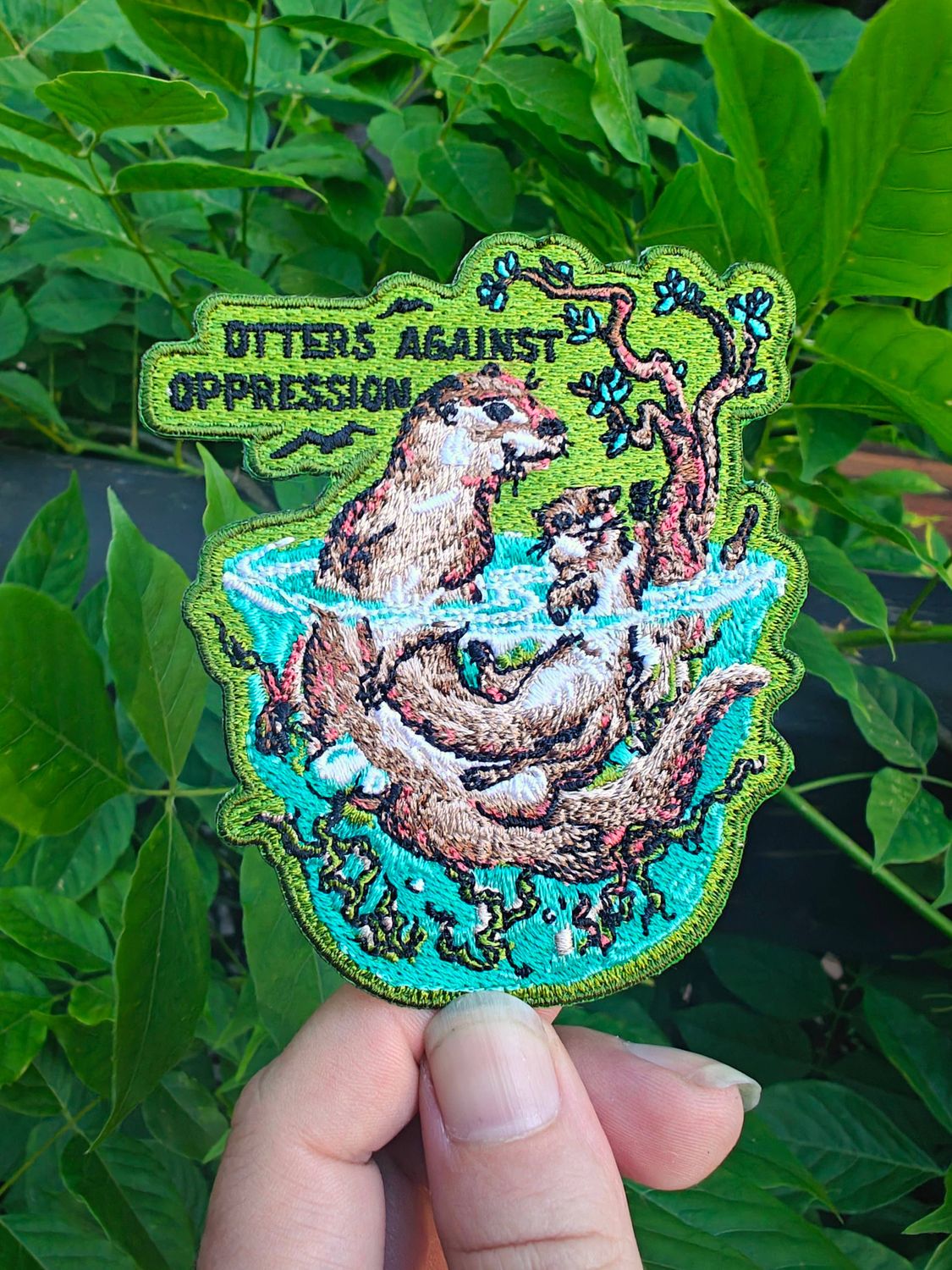 Otters Against Oppression, Embroidered Patch