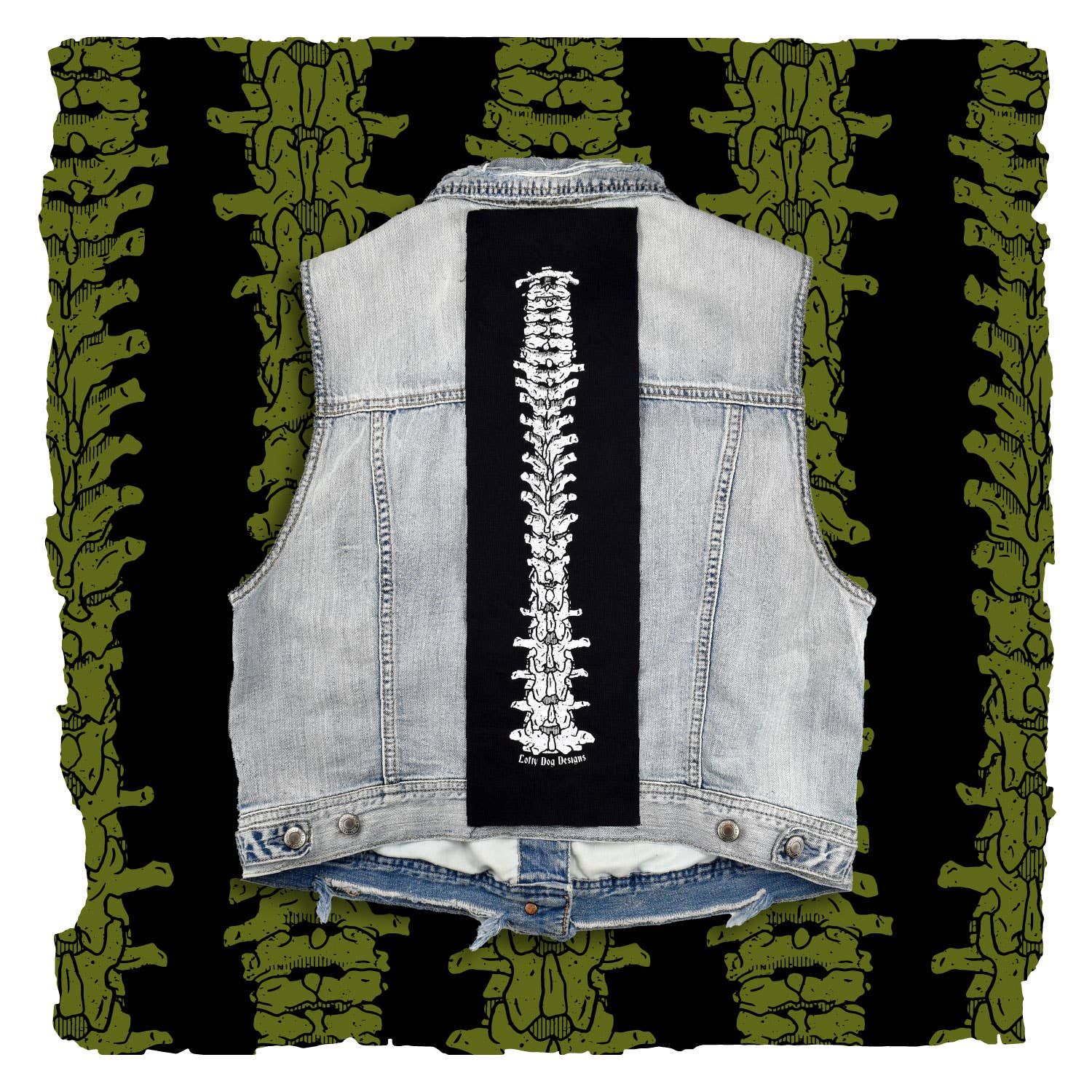 Spine Screen Printed Back Patch