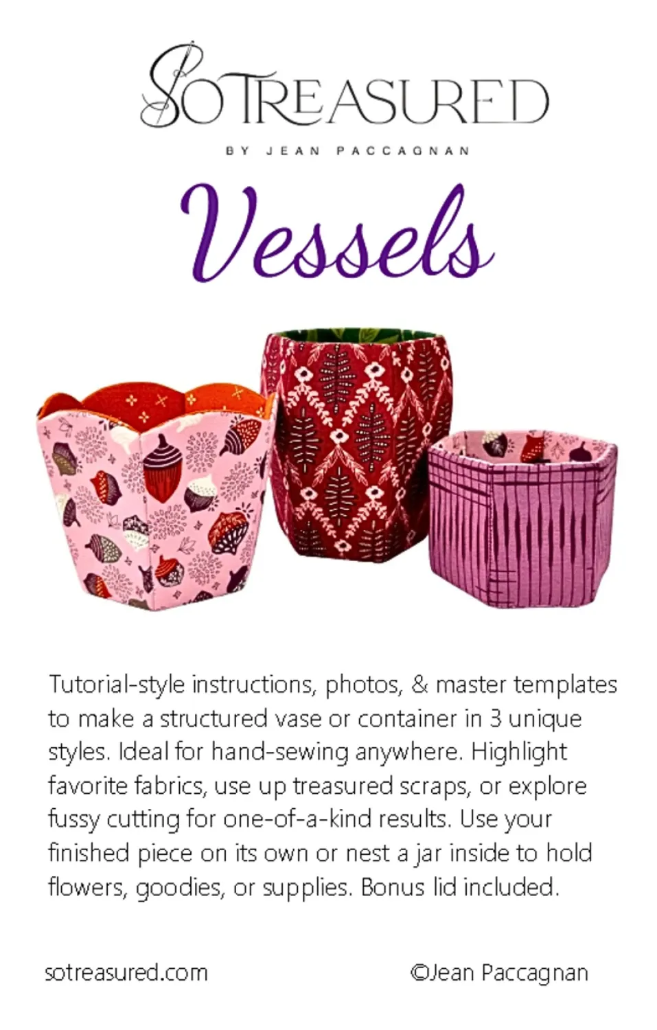 Vessels, English Paper Piecing Pattern